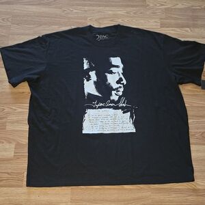 BoohooMAN 2Pac T-Shirt Men's Size 5X Black Oversized Cotton Graphic Streetwear